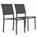 Lot de 2 chaises de jardin en aluminium et textilène (1/10)