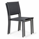 Lot de  2 chaises de jardin en aluminium et textilène (2/10)