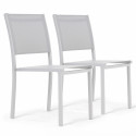 Chaises de jardin en aluminium et textilène - Lot de 2