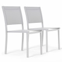 Lot de  2 chaises de jardin en aluminium et textilène (1/6)