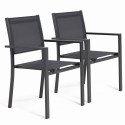 Lot de 2 fauteuils de jardin en aluminium et textilène (1/9)