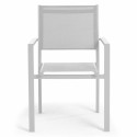 Chaises de jardin en aluminium et textilène avec accoudoirs - Lot de 2