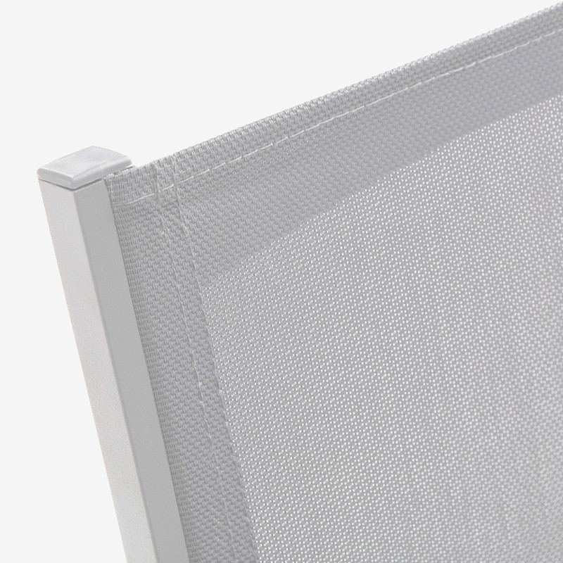 Chaises de jardin en aluminium et textilène avec accoudoirs - Lot de 2 (6/7)