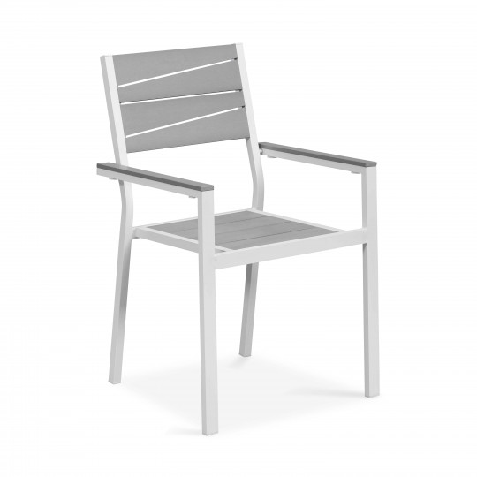 Chaise de jardin en aluminium et polywood avec accoudoirs (1/16)