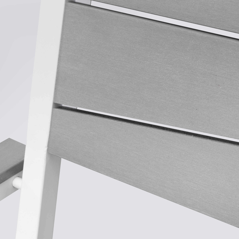 Chaise de jardin en aluminium et polywood avec accoudoirs (4/7)