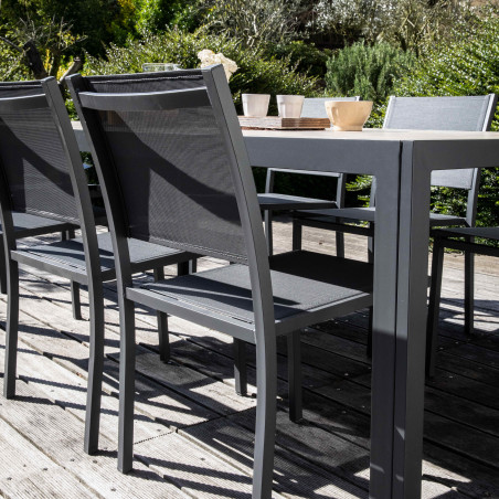 Lot de 2 fauteuils de jardin en aluminium et textilène (4/9)