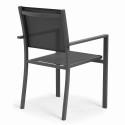 Chaise de jardin avec accoudoirs en aluminium et textilène (1/7)