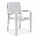 Chaise de jardin en aluminium et textilène avec accoudoirs