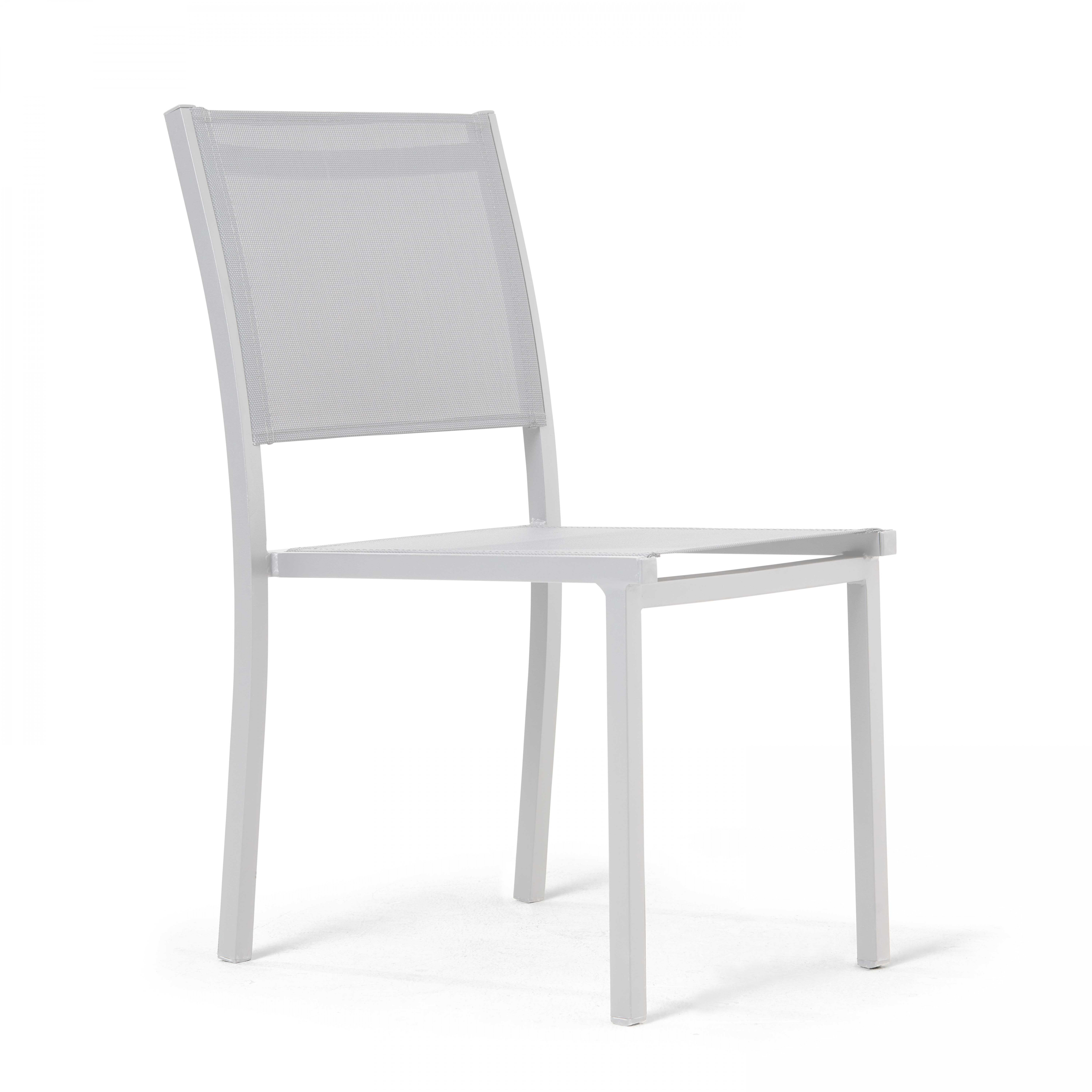 Chaise de jardin en aluminium et textilène