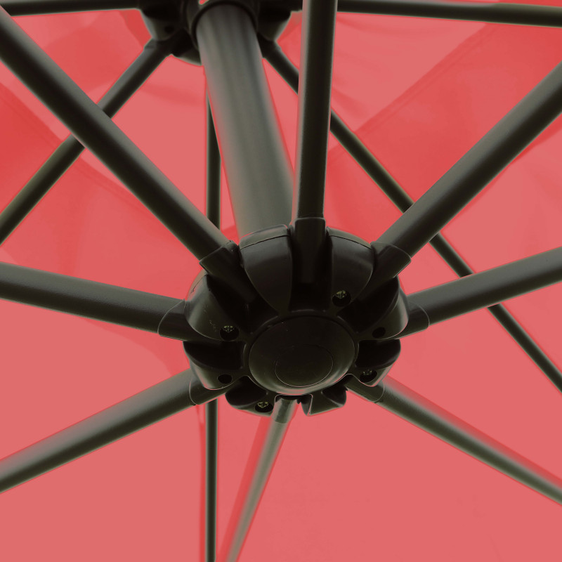 Parasol déporté carré (3 x 3m) et 4 dalles lestées (4/8)