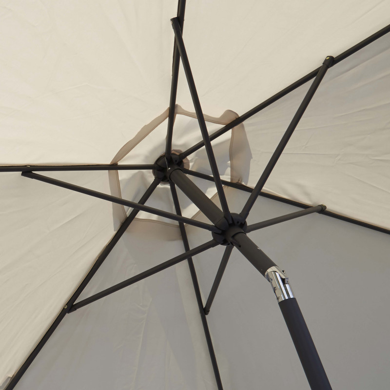 Ensemble parasol droit inclinable + pied pliant + 4 dalles lestées (4/6)