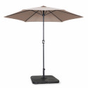 Ensemble parasol droit inclinable + pied pliant + 4 dalles remplissable