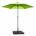 Ensemble parasol droit inclinable + pied pliant + 4 dalles remplissable
