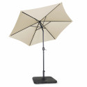 Ensemble parasol droit inclinable + pied pliant + 4 dalles remplissable