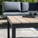 Salon de jardin 6 places, canapé d'angle et table basse