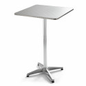 Table haute mange debout carrée (70 x 110 cm) en aluminium