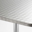 Table haute mange debout carrée (70 x 110 cm) en aluminium