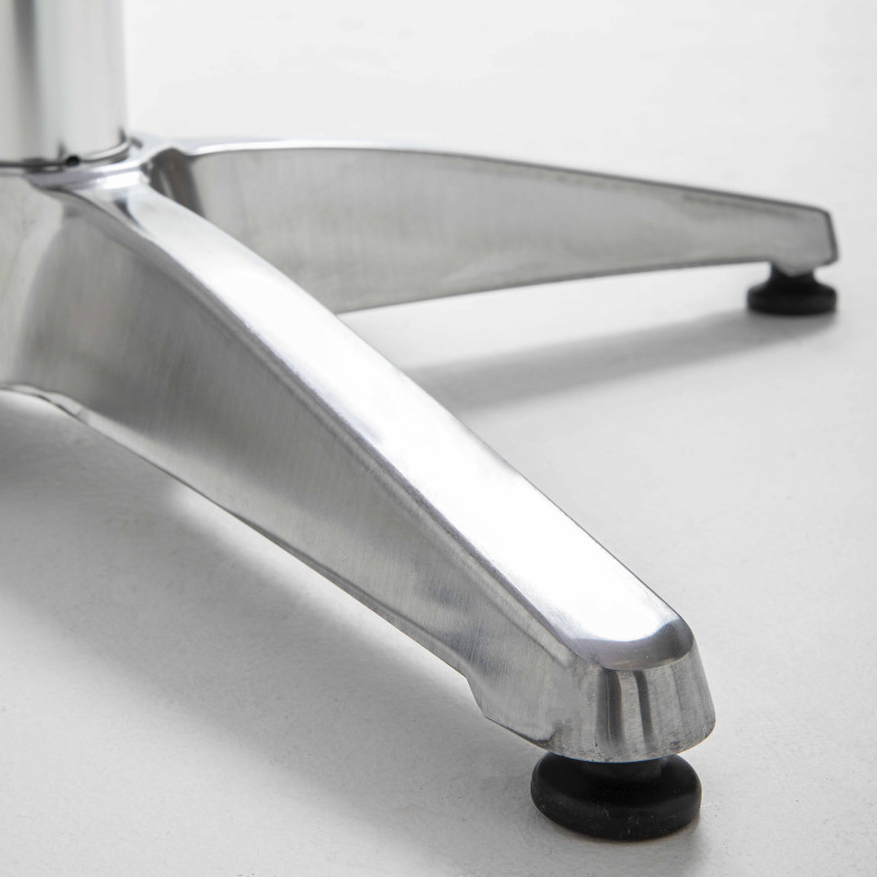 Table haute mange debout carrée (70 x 110 cm) en aluminium