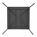 Table de jardin carrée et 8 fauteuils en métal