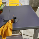 Table de jardin à rallonge en aluminium gris 12 places