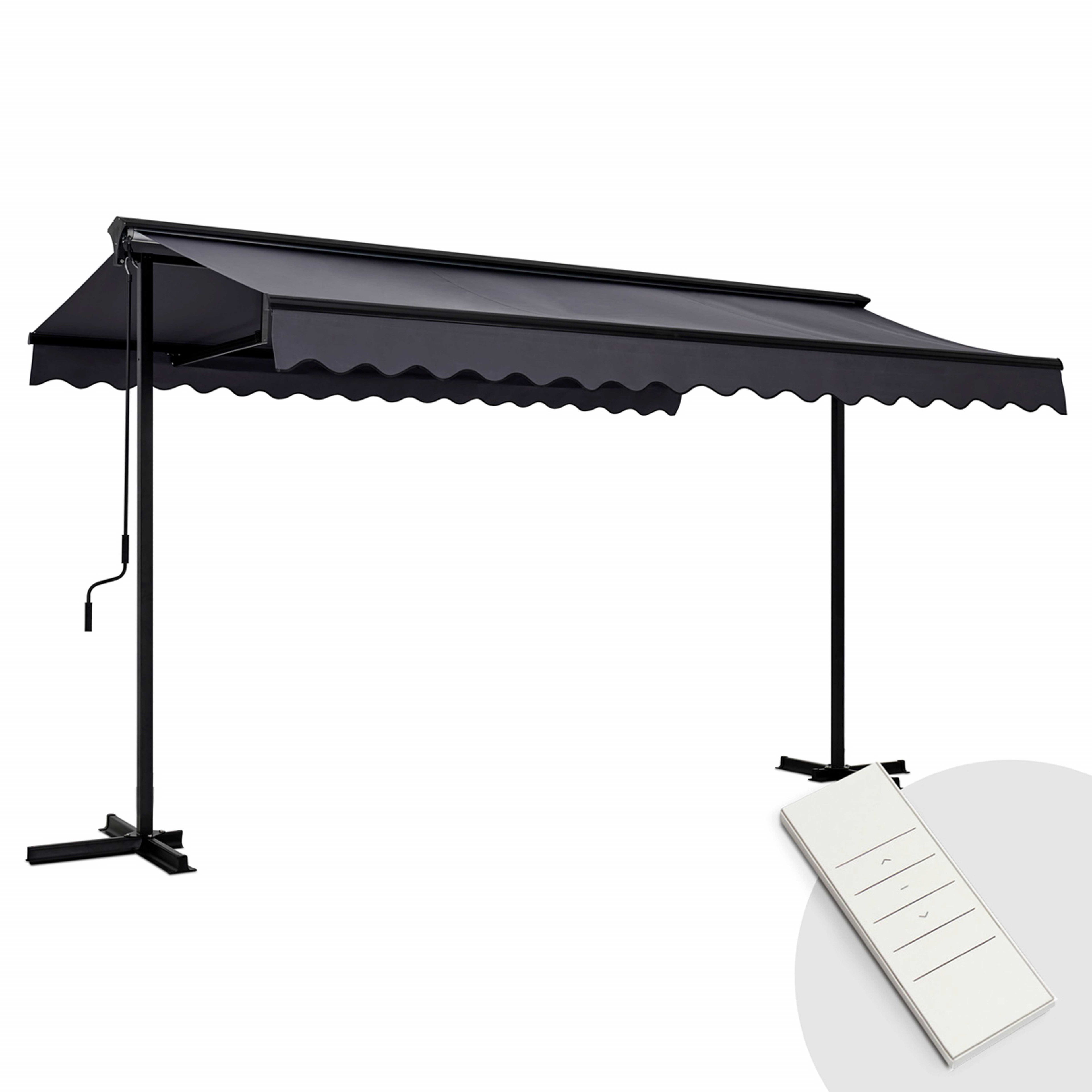 Store Banne Double Pente 4x3 Avec Coffre Store double pente motorisé avec coffre télécommande incluse | Oviala