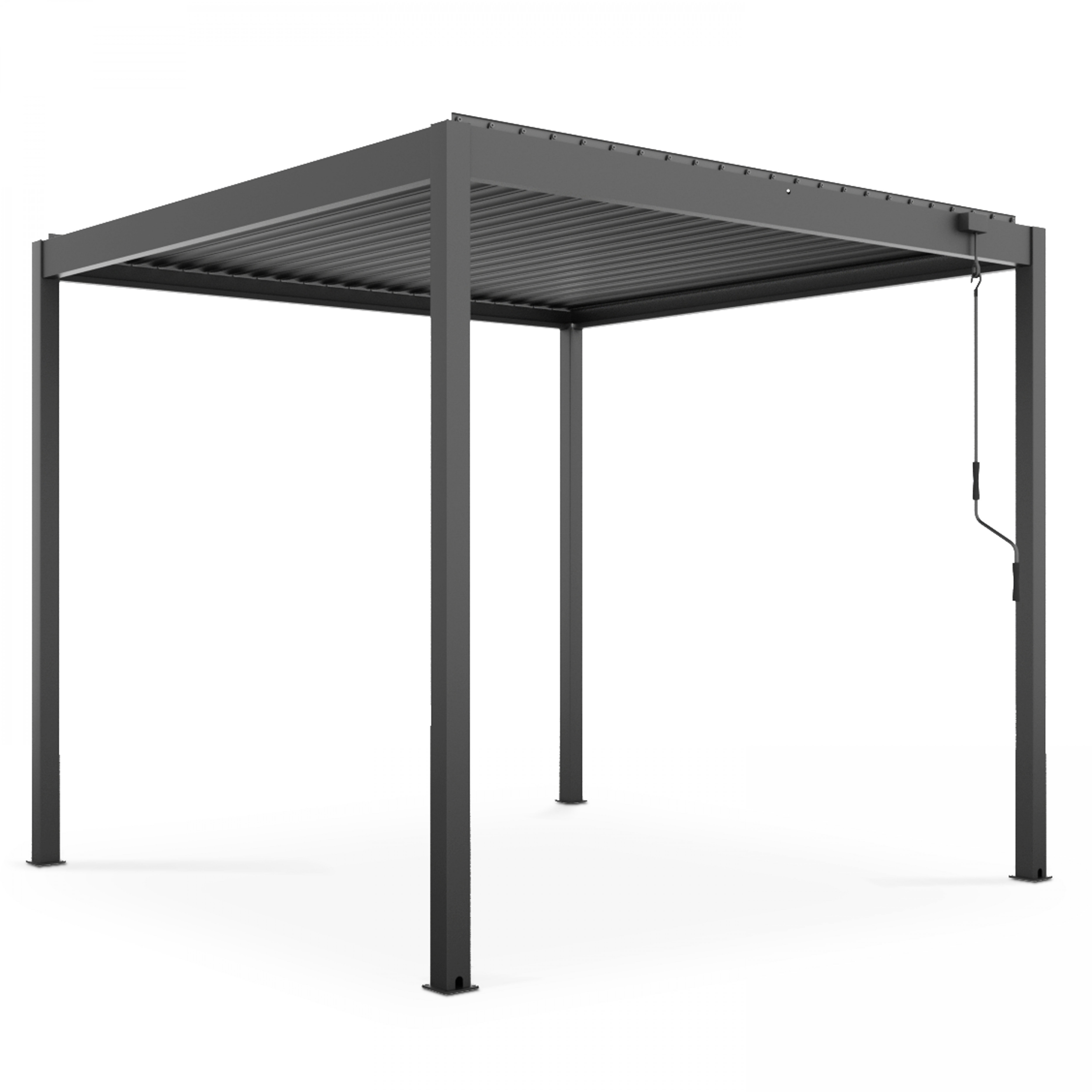 Pergola bioclimatique autoportée 3x3m en aluminium
