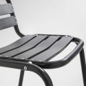 Lot de 4 tabourets hauts en aluminium anodisé gris