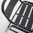 Lot de 4 tabourets hauts en aluminium anodisé gris