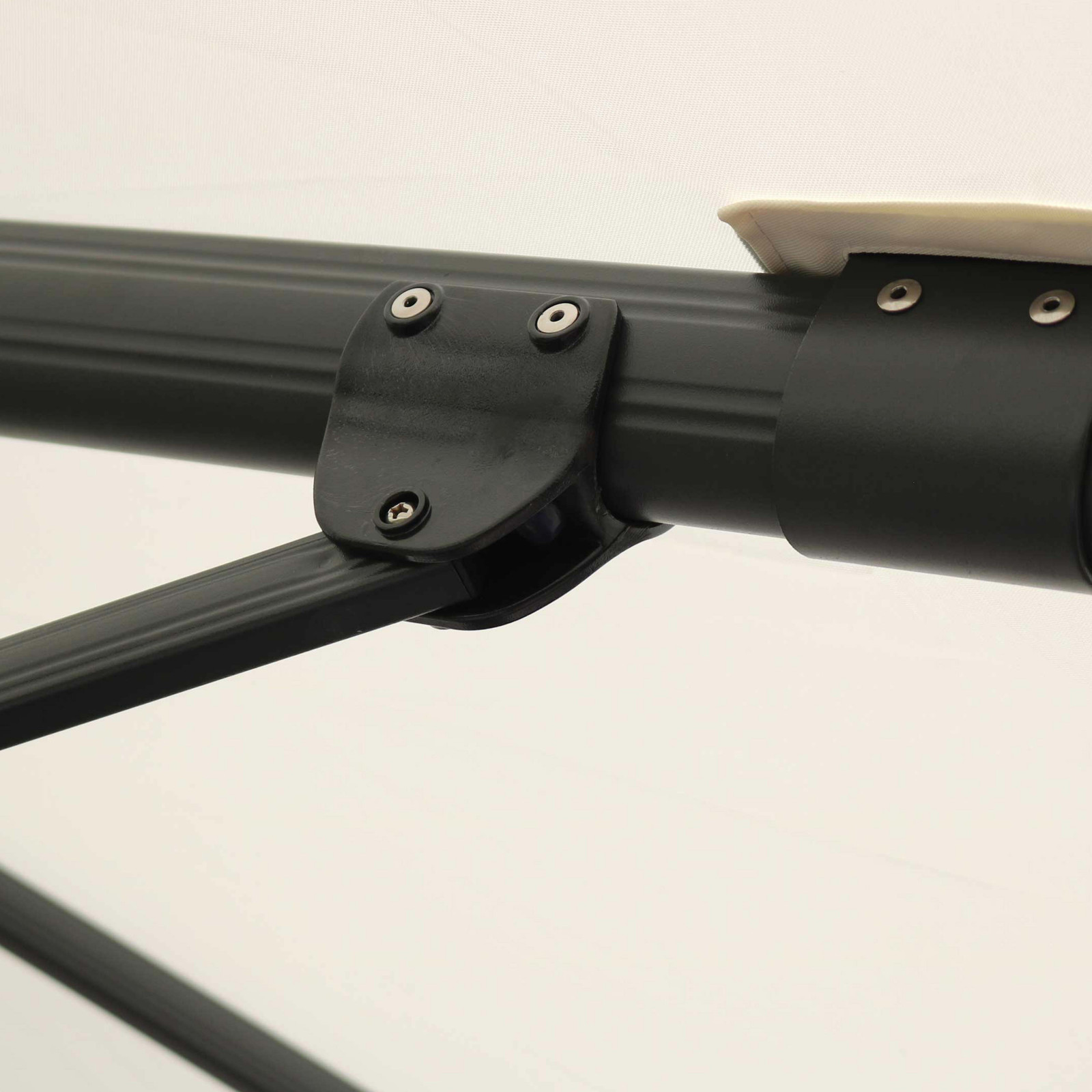 Parasol déporté carré 3 x 3 m, mât rotatif 360°