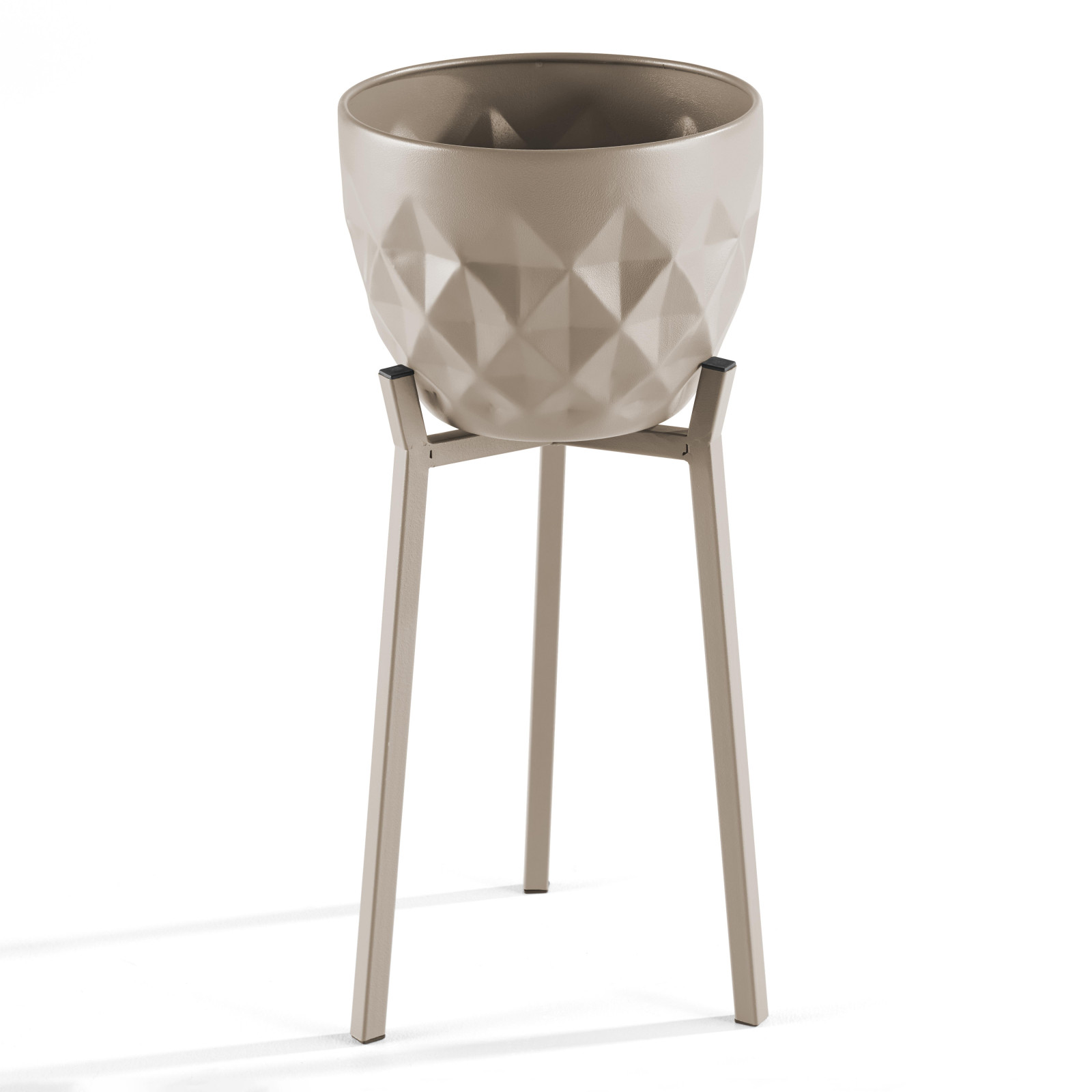 Lot de 2 caches pots sur pied en métal