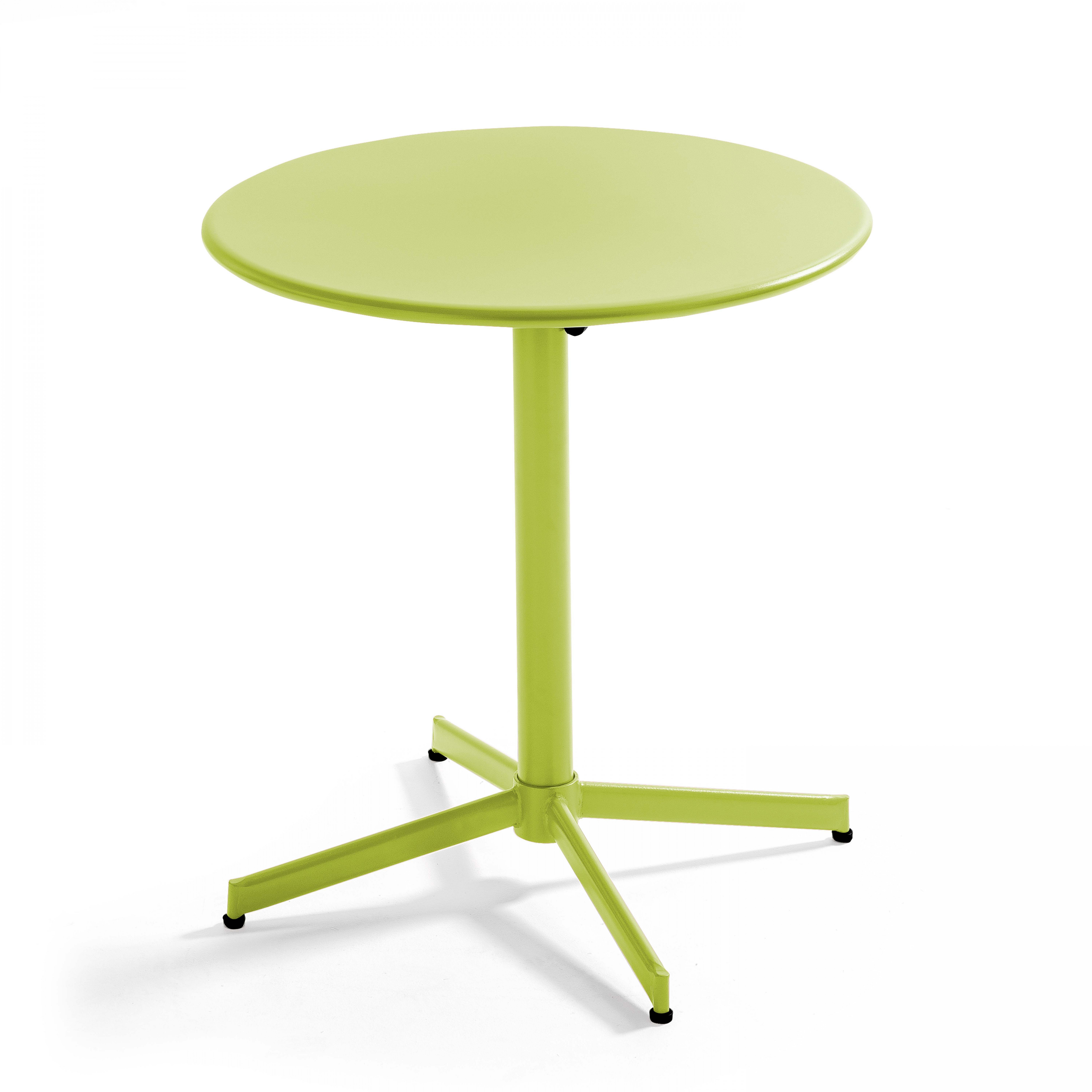 Table de jardin bistrot ronde (ø70 x 72 cm) avec plateau rabattable