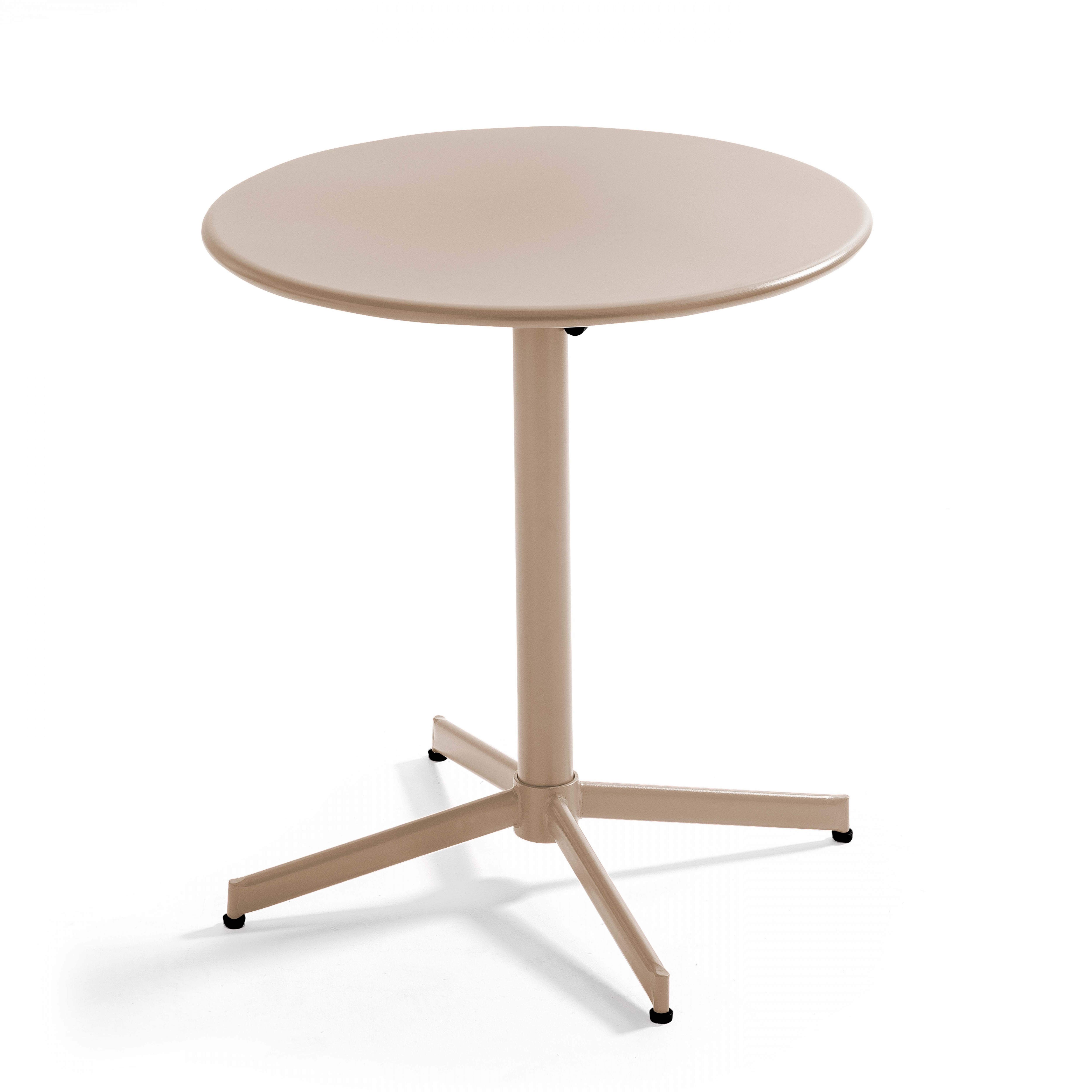 Table de jardin bistrot ronde (ø70 x 72 cm) avec plateau rabattable