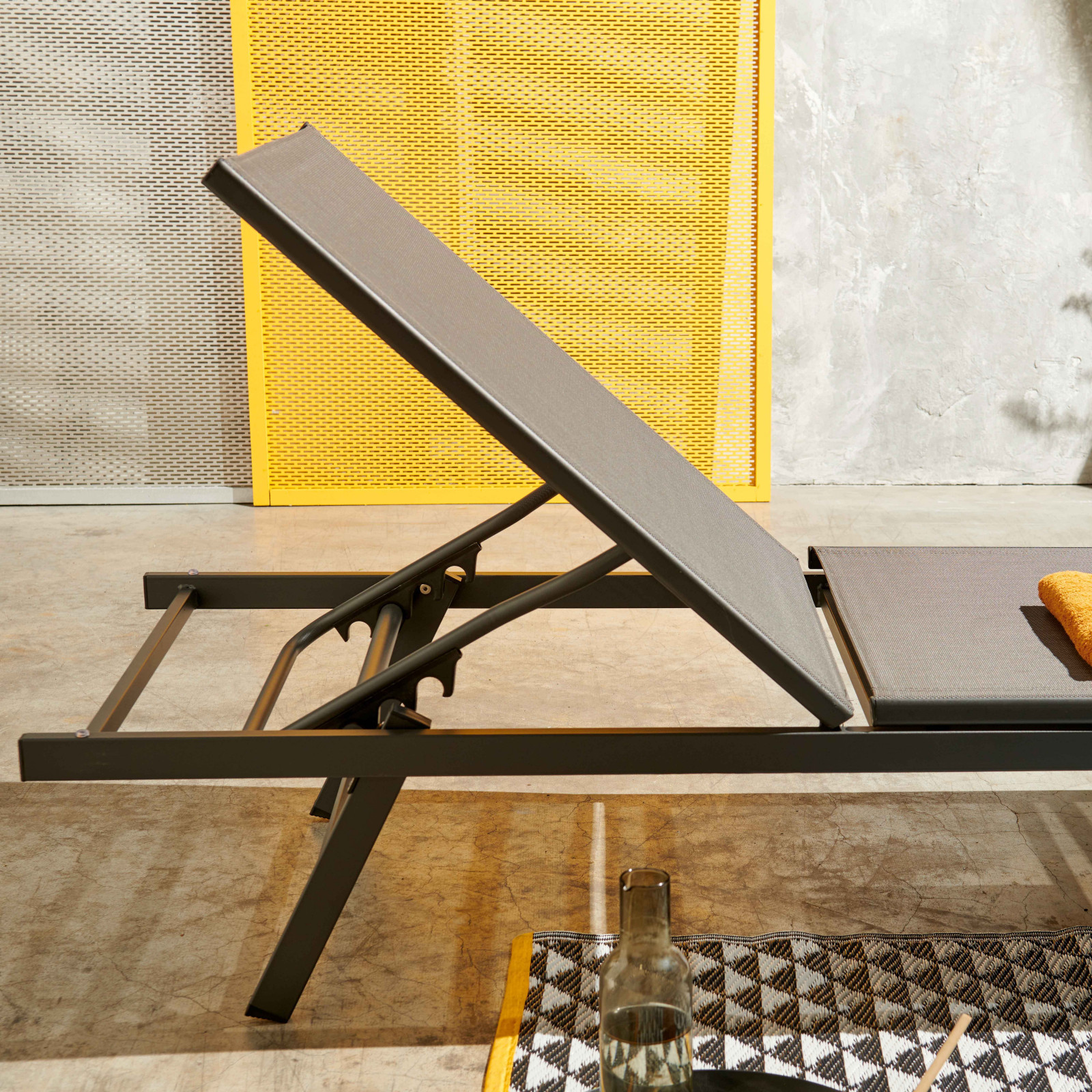 Lot de 2 bains de soleil pliant