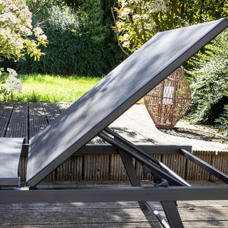 Lot de 2 bains de soleil pliant