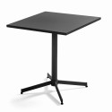 Ensemble table carrée pliable (70 x 70 x 72 cm) + 2 chaises