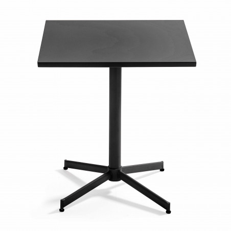 Ensemble table carrée pliable (70 x 70 x 72 cm) + 2 chaises