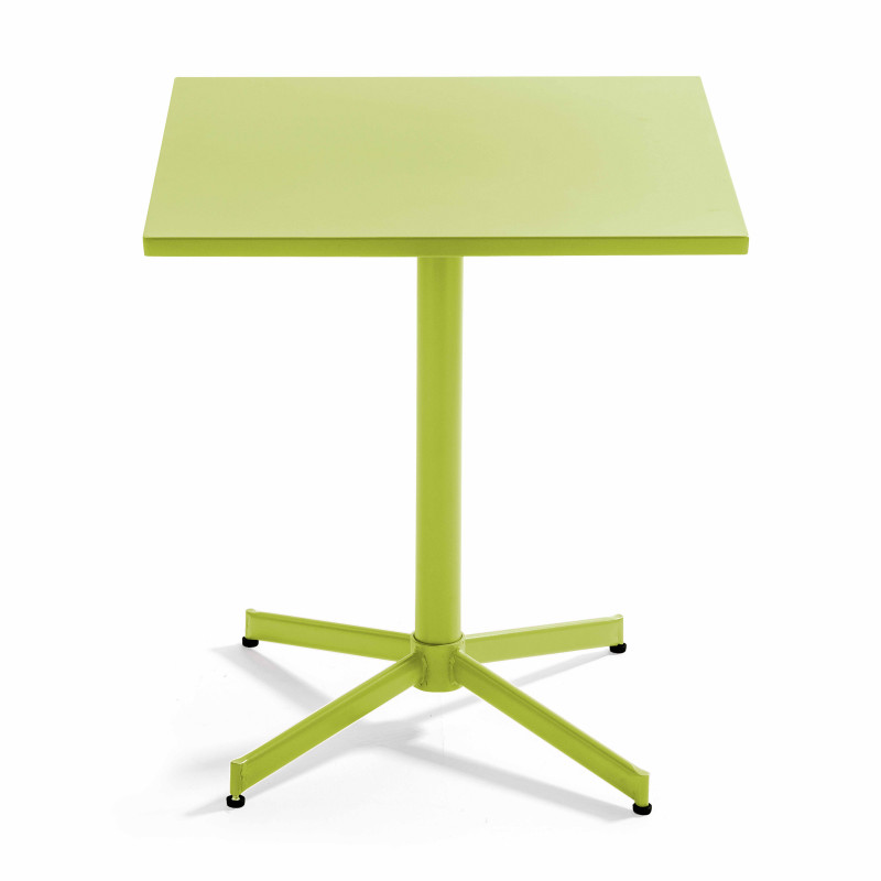 Ensemble table carrée pliable (70 x 70 x 72 cm) + 2 chaises