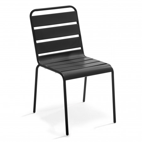 Ensemble table carrée pliable (70 x 70 x 72 cm) + 2 chaises