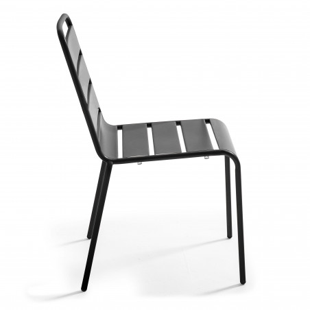 Ensemble table carrée pliable (70 x 70 x 72 cm) + 2 chaises