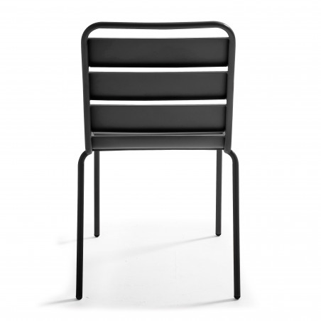 Ensemble table carrée pliable (70 x 70 x 72 cm) + 2 chaises