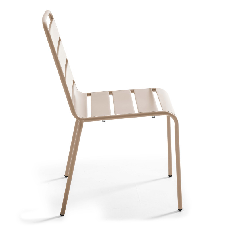 Ensemble table carrée pliable (70 x 70 x 72 cm) + 2 chaises