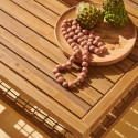 Salon de jardin 4 places en bois d'acacia