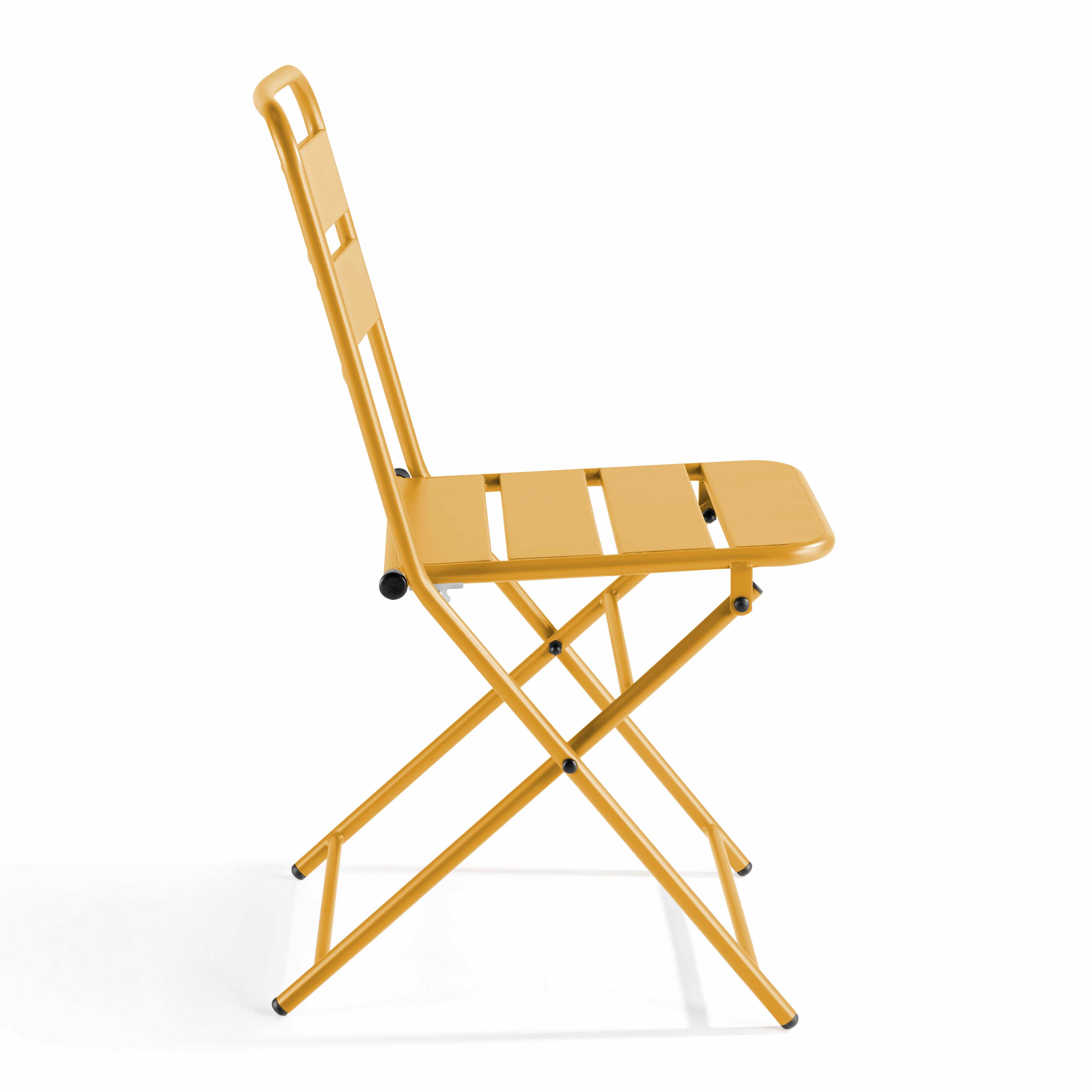 Chaise pliante structure acier, assise en résine, chaise pliable