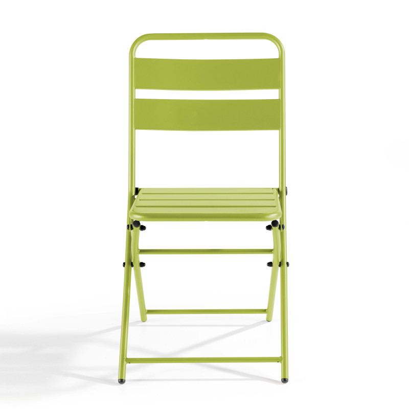 Lot de 2 chaises pliantes en métal