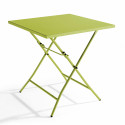 Ensemble table carrée et 2 chaises pliantes