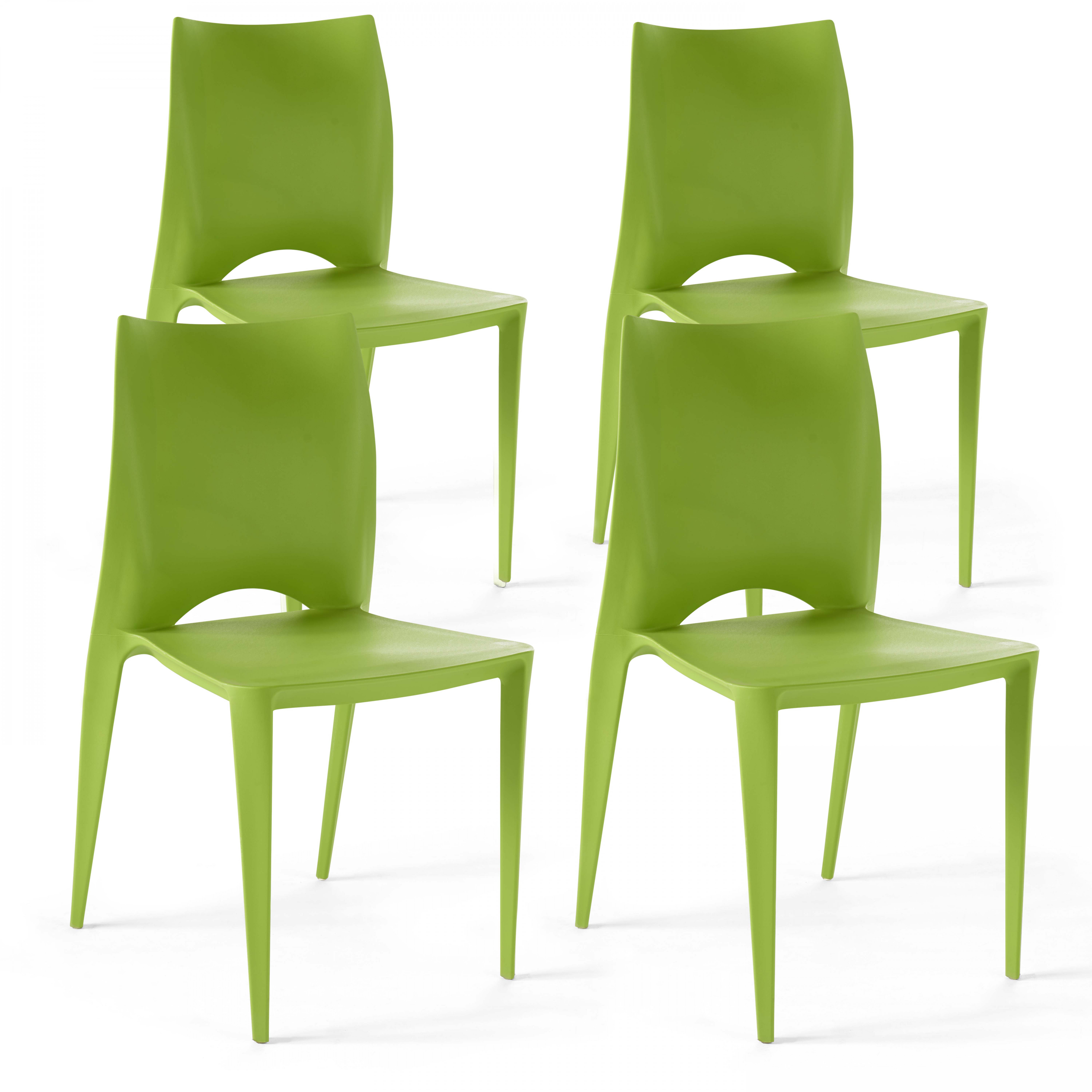 Chaises de jardin en plastique Lot de 4
