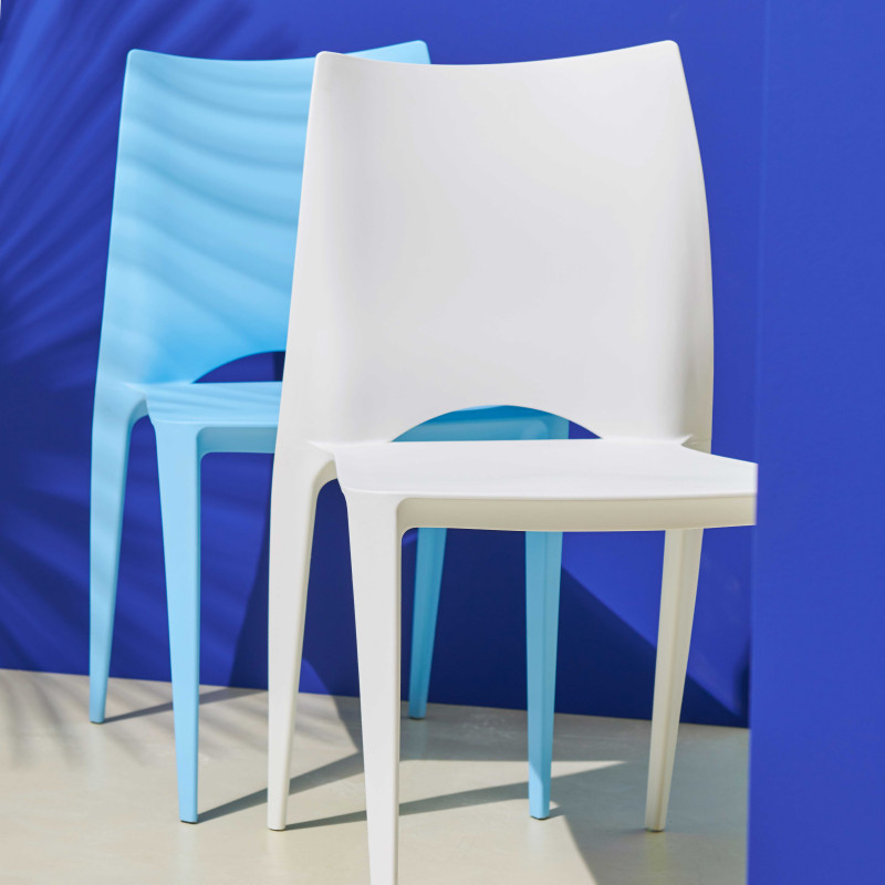 Chaises de jardin en plastique Lot de 4 (6/7)