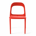 Lot de 4 chaises de jardin empilables en plastique
