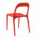 Lot de 4 chaises de jardin empilables en plastique