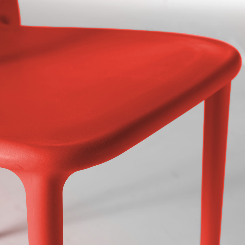 Lot de 4 chaises de jardin empilables en plastique (6/7)